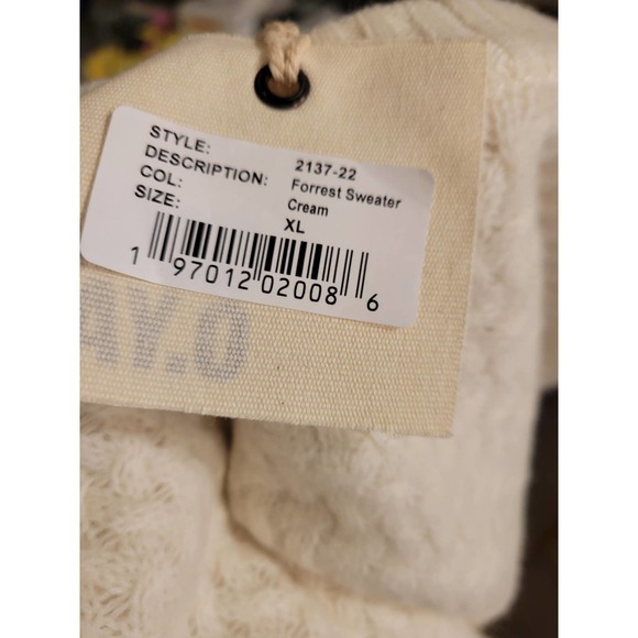 SER.O.YA Womens 100% Wool Forrest Sweater | Cream | Size XL - Picture 11 of 11
